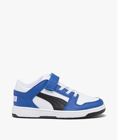 GEMO Baskets garçon tricolores à scratch - Puma blanc chine