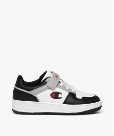 GEMO Baskets garçon tricolores à scratch - Champion blanc chine