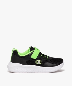 GEMO Baskets garçon bicolores style running à scratch - Champion noir vif