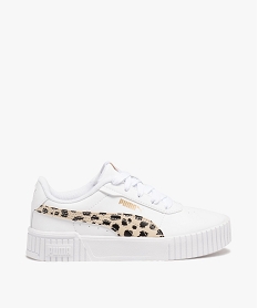 GEMO Baskets fille unies avec bande à imprimés - Puma blanc chine