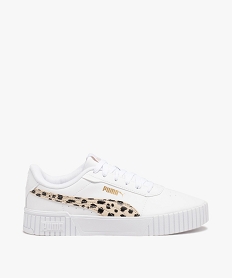 GEMO Baskets fille unies avec détail imprimé - Puma Blanc