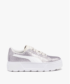 GEMO Baskets femme pailletées à semelle plateforme - Puma argente