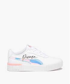 GEMO Baskets fille unies à lacets avec détails métallisés - Puma blanc chine
