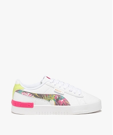 GEMO Baskets fille à lacets avec détail tropiques - Puma Blanc