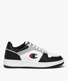 GEMO Baskets garçon tricolores à lacets style rétro - Champion Rebound blanc chine
