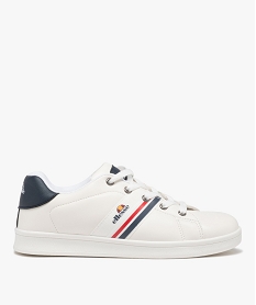 baskets garcon style retro avec bandes tricolores et a lacets - ellesse blancJ063601_1