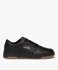 GEMO Baskets homme unies style rétro à lacets - Ellesse noir vif