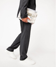 GEMO Baskets homme unies style rétro à lacets - Hummel Busan Blanc