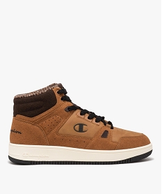 GEMO Baskets homme mid-cut casual dessus en suédine - Champion marron vif