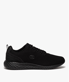 GEMO Baskets homme unies en mesh style running - Champion Noir