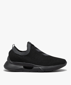 GEMO Baskets homme unies en mesh sans lacets - Hummel noir vif