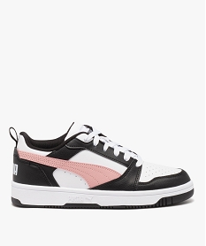 GEMO Baskets femme tricolores style rétro à lacets - Puma Rebound blanc chine