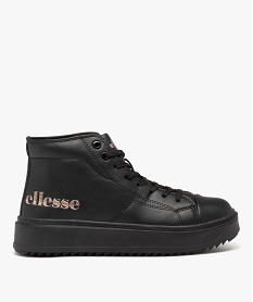GEMO Baskets femme mid-cut unies à lacets - Ellesse noir vif