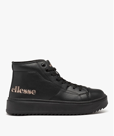 GEMO Baskets femme mid-cut unies à lacets - Ellesse Noir