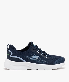 GEMO Baskets femme unies running à col élastique - Skechers bleu chine