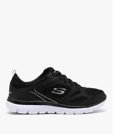 GEMO Baskets femme running dessus en mesh uni - Skechers noir vif