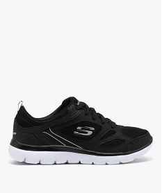 baskets femme running dessus en mesh uni - skechers noirJ072301_1