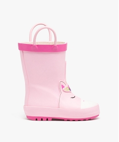 bottes de pluie bebe fille a anses motif licorne roseJ073401_1