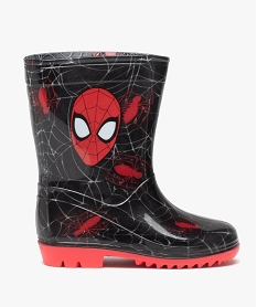 bottes de pluie garcon imprimees et a semelle coloree - spiderman noirJ074001_1