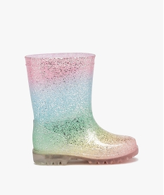 bottes de pluie fille arc-en-ciel a paillettes multicolore bottes de pluiesJ074301_1