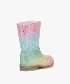 bottes de pluie fille arc-en-ciel a paillettes multicolore bottes de pluiesJ074301_4