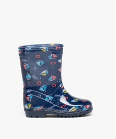 GEMO Bottes de pluie garçon à imprimé marin Bleu