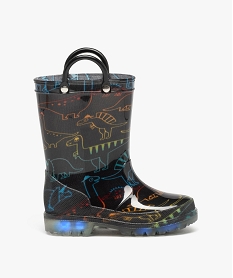 bottes de pluie garcon a motifs dinosaures avec anses noirJ074601_1