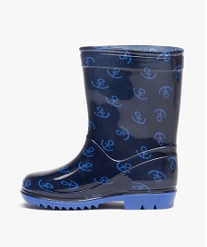bottes de pluie garcon imprimees ancre marine - one piece bleuJ074801_3