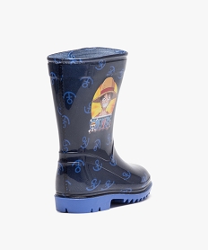 bottes de pluie garcon imprimees ancre marine - one piece bleuJ074801_4