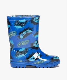 bottes de pluie garcon imprimees jeux videos bleuJ075101_1