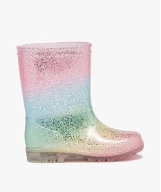 bottes de pluie fantaisie a paillettes multicoloreJ075401_1