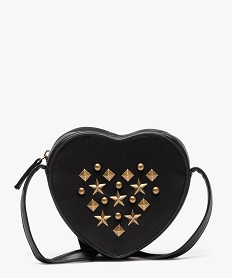 sac en forme de coeur avec clous metalliques fille noirJ078201_1