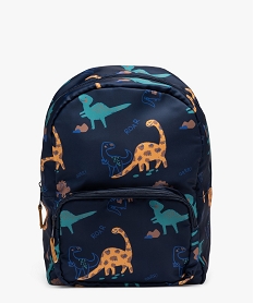 sac a dos en toile a motifs dinosaures garcon bleuJ079501_1