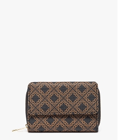 GEMO Porte-monnaie imprimé femme noir standard