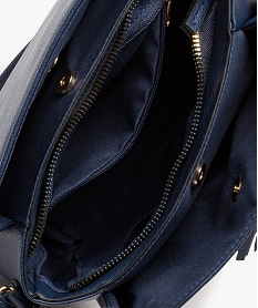 sac besace compact et multipoche avec breloque femme bleuJ084701_3