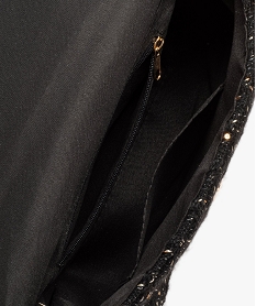 sac besace bimatiere devant en textile esprit couture femme noirJ084901_3