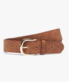 GEMO Ceinture à motifs en relief look bohème femme Orange