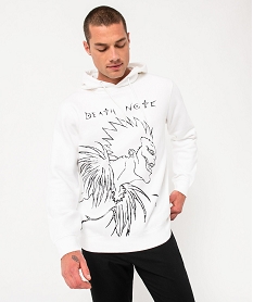 sweat molletonne a capuche homme - death note blancJ092701_1