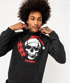sweat a capuche imprime extravagant special noel homme - call of duty grisJ094401_2