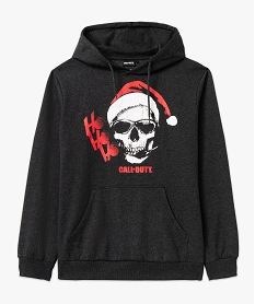 sweat a capuche imprime extravagant special noel homme - call of duty grisJ094401_4