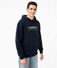 sweat a capuche special noel homme bleuJ094501_1