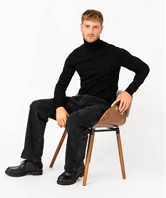 GEMO Jean Wide Leg avec taille élastique homme noir standard