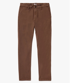 pantalon chino en coton stretch coupe slim homme brunJ098101_4