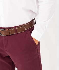 pantalon chino en coton stretch coupe slim homme violetJ098201_2
