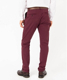 pantalon chino en coton stretch coupe slim homme violetJ098201_3