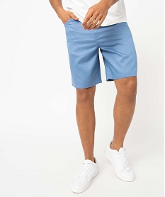 GEMO Bermuda homme en maille fine et fluide bleu standard