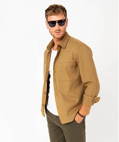 GEMO Sur-chemise en coton homme Brun