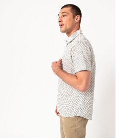 GEMO Chemise droite à manches courtes imprimée homme Noir