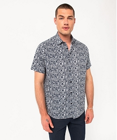 GEMO Chemise droite à manches courtes imprimée homme Imprimé