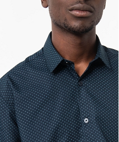 chemise manches longues a micro-motifs homme imprime chemise manches longuesJ102201_2